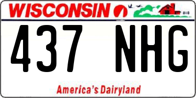 WI license plate 437NHG