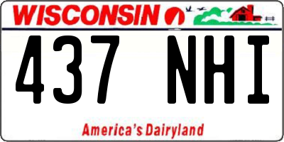 WI license plate 437NHI