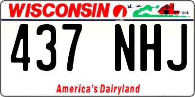 WI license plate 437NHJ