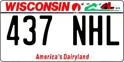 WI license plate 437NHL