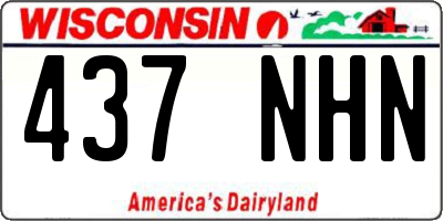 WI license plate 437NHN