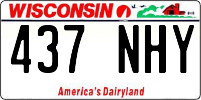 WI license plate 437NHY
