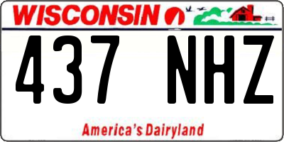WI license plate 437NHZ