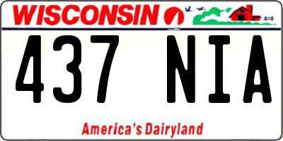 WI license plate 437NIA