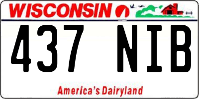 WI license plate 437NIB