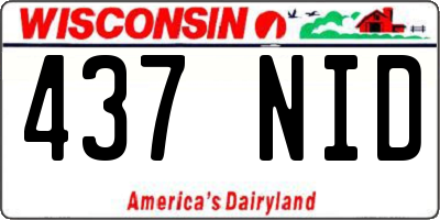 WI license plate 437NID
