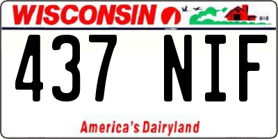 WI license plate 437NIF