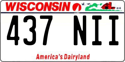 WI license plate 437NII