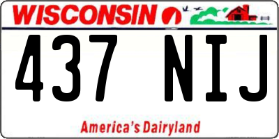 WI license plate 437NIJ