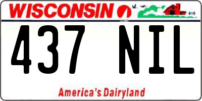WI license plate 437NIL