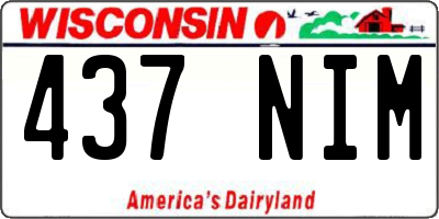 WI license plate 437NIM