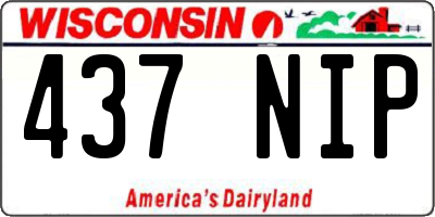 WI license plate 437NIP