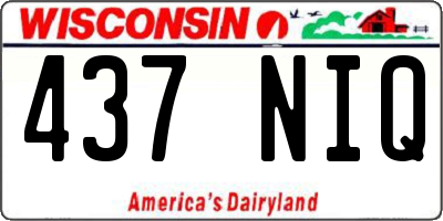 WI license plate 437NIQ