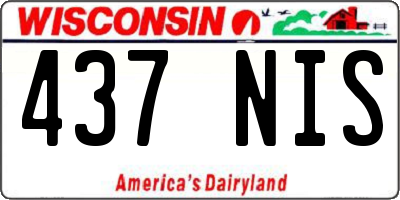 WI license plate 437NIS