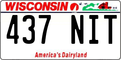 WI license plate 437NIT