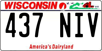 WI license plate 437NIV