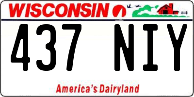 WI license plate 437NIY