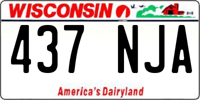 WI license plate 437NJA