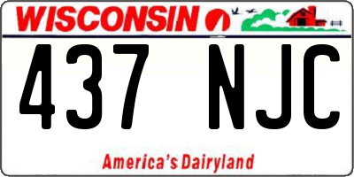 WI license plate 437NJC