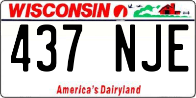 WI license plate 437NJE