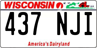 WI license plate 437NJI