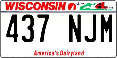 WI license plate 437NJM