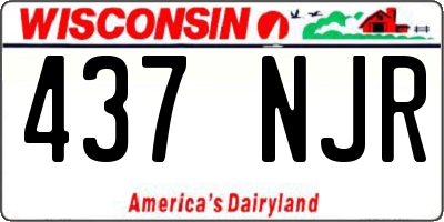 WI license plate 437NJR