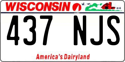 WI license plate 437NJS