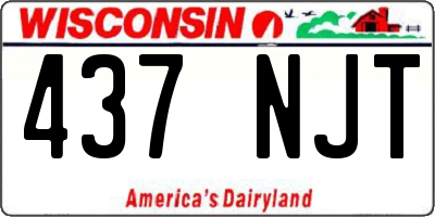 WI license plate 437NJT