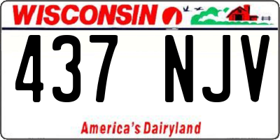 WI license plate 437NJV