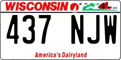WI license plate 437NJW