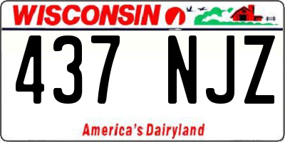 WI license plate 437NJZ
