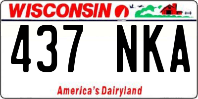 WI license plate 437NKA