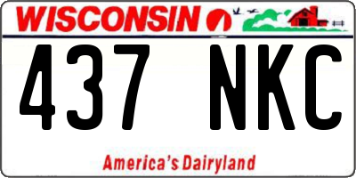 WI license plate 437NKC