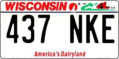 WI license plate 437NKE