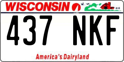 WI license plate 437NKF