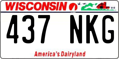 WI license plate 437NKG