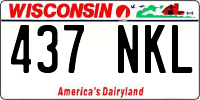 WI license plate 437NKL