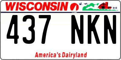 WI license plate 437NKN