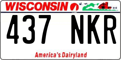 WI license plate 437NKR