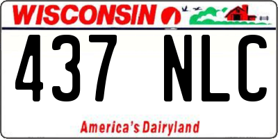 WI license plate 437NLC