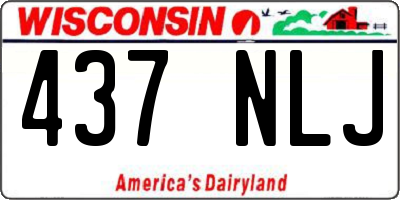 WI license plate 437NLJ