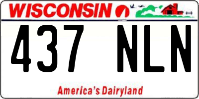 WI license plate 437NLN