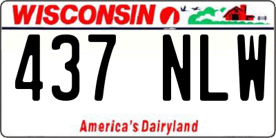 WI license plate 437NLW