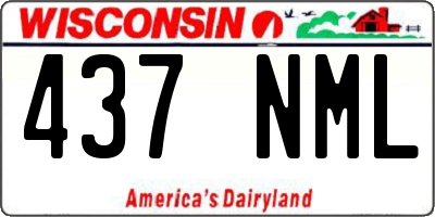 WI license plate 437NML
