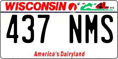WI license plate 437NMS