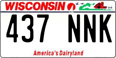 WI license plate 437NNK