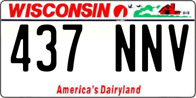 WI license plate 437NNV