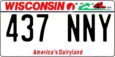 WI license plate 437NNY