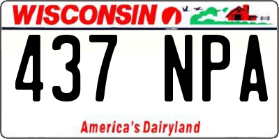 WI license plate 437NPA